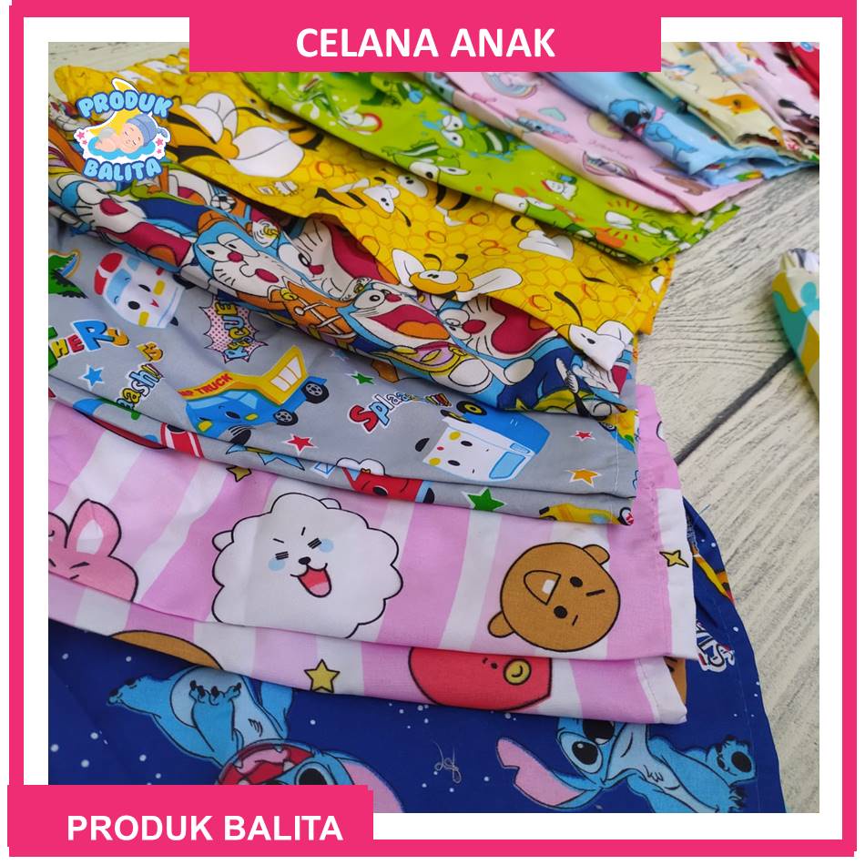 Celana Pendek Anak Motif Karakter Lucu Ukuran All Size Untuk Usia 2-4 tahun