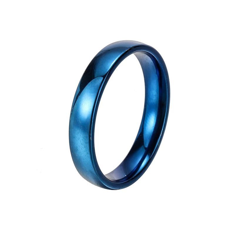 Cincin Titanium Polos SEDANG Warna BIRU Termurah 