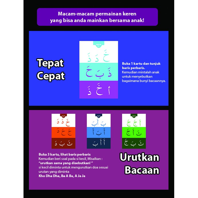 [1KG=10PCS] Konsep Flashcard Iqra' / Flash Card / Mainan Edukasi Kartu Pintar Anak