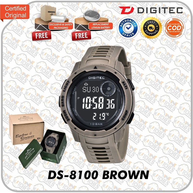 Jam Tangan DIGITEC DS-8100 /DS8100 Outdoor DG Compas Watch ORIGINAL