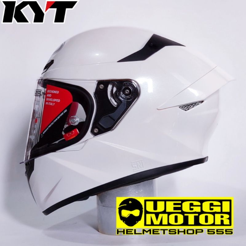 Helm KYT tt cours solid-Putih