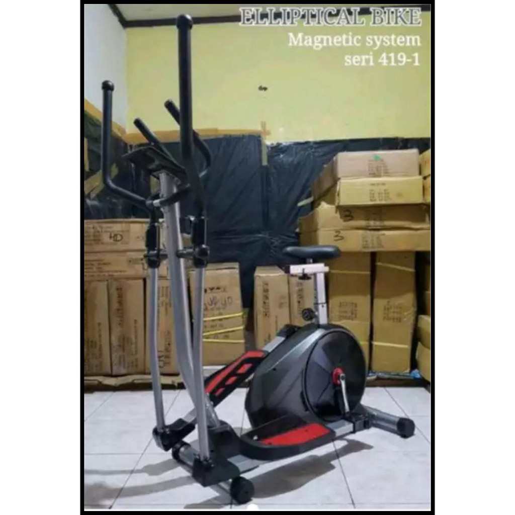 elliptical trainer and exercise bike
