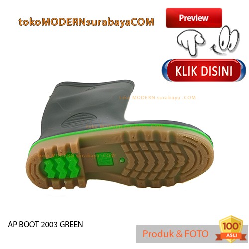 AP BOOT 2003 GREEN sepatu pria boot tinggi karet anti air