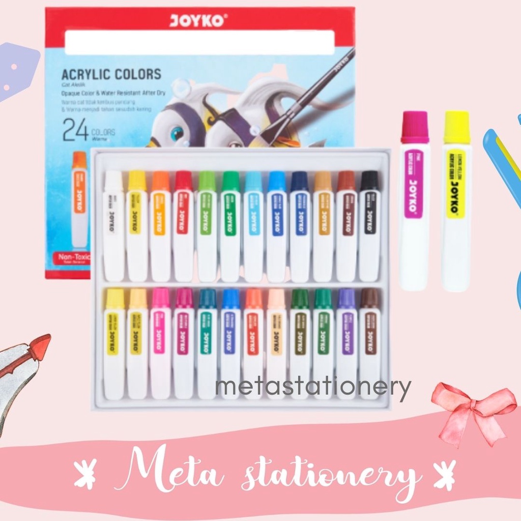 

Acrylic Color / Cat Akrilik Joyko AC-12ML-24 / 24 Color / Warna