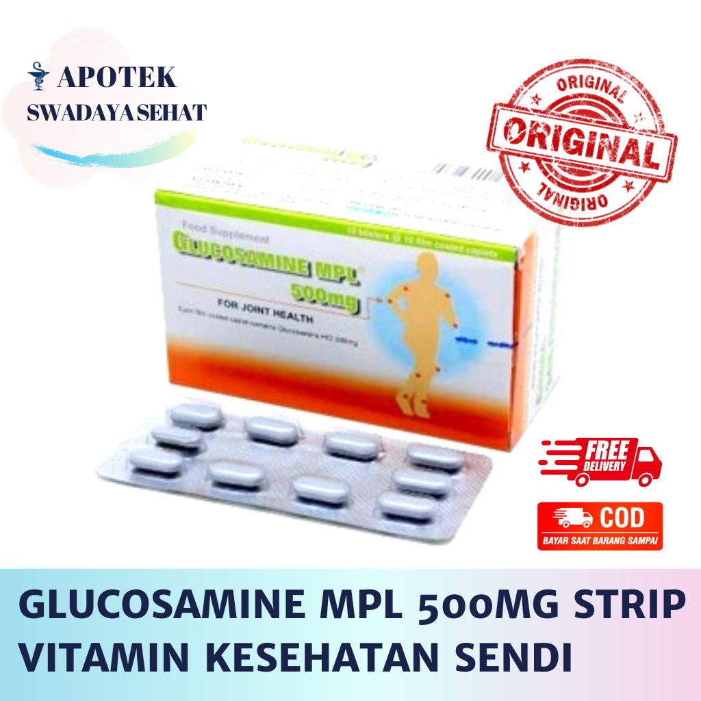 GLUCOSAMINE MPL 500MG Strip 10 Tablet - Vitamin Kesehatan Sendi Arthritis Lutut Glukosamin Lansia