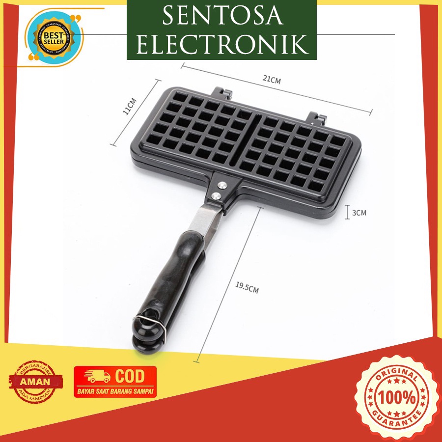 Waffle Maker/Croffle Maker/Cetakan Waffle Manual Tanpa Listrik - Double