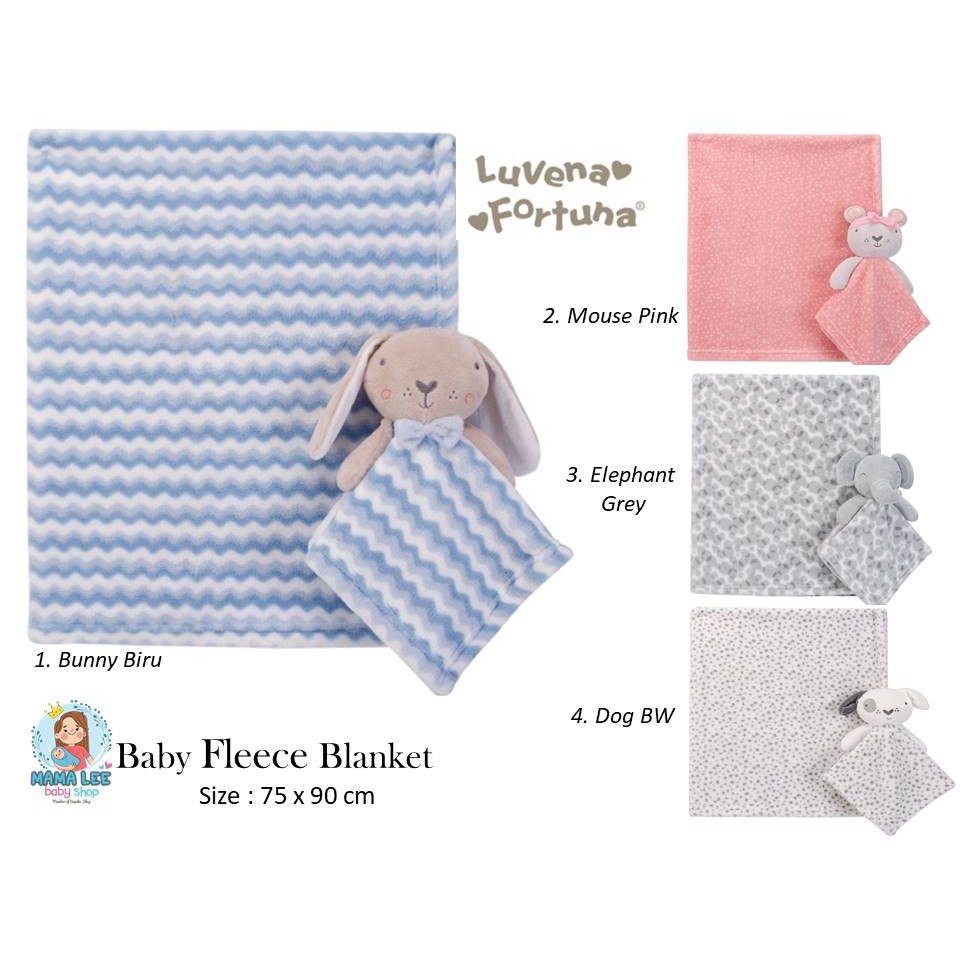 Luvena Fortuna Baby Fleece Blanket Comforter Selimut Bulu Bayi Tersedia Pilihan Warna Motif Shopee Indonesia