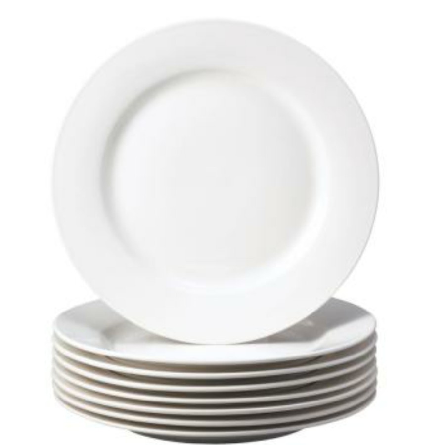 Piring Makan Plastik - Piring Ceper - Piring Pesta Putih 10 inch