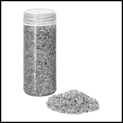 Kulort Dekorasi Pecahan Kaca Utk Hiasan,Putih,0.7Kg