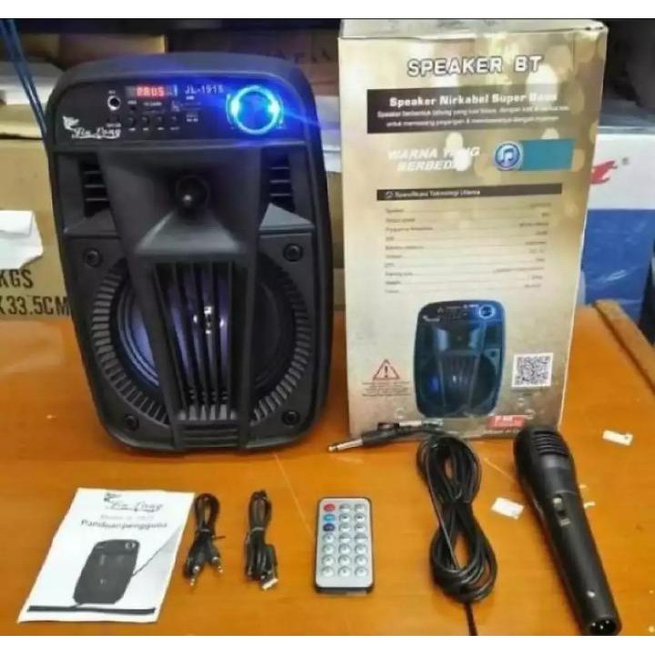 Speaker Bluetooth Karaoke Jin Long JL-1915/Super Ngebass + Suara Halus