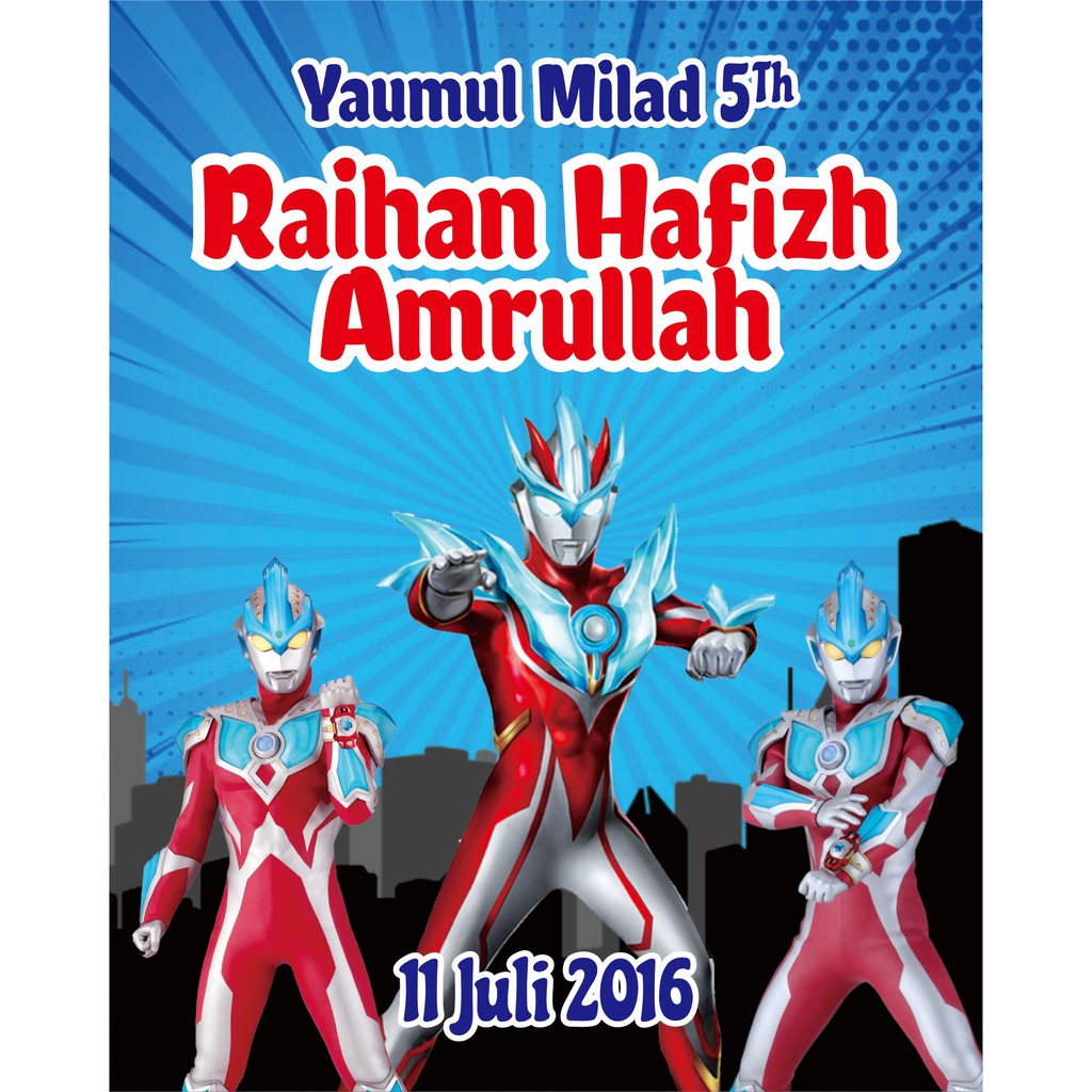 Tas Ultah Mika Full 25 x 18 x 23-Ultraman