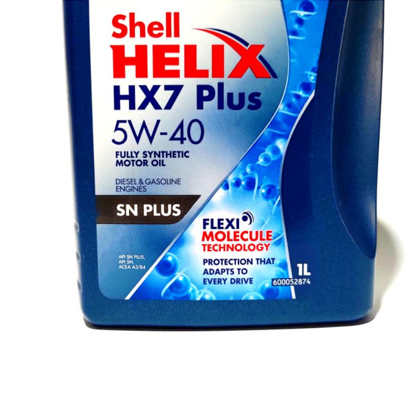 Oli Mobil Shell Helix HX7 Plus SAE 5W-40 5W40 Botol 1 Liter 1L Bensin Tambahan 1 Liter HX 7 Motor