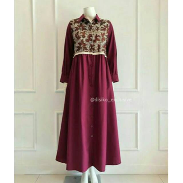 Gamis ima toyobo kombinasi batik by disiko (booked)