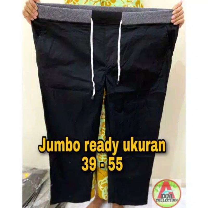 CELANA PANJANG CHINO PANJANG PINGGANG KARET BIG SIZE