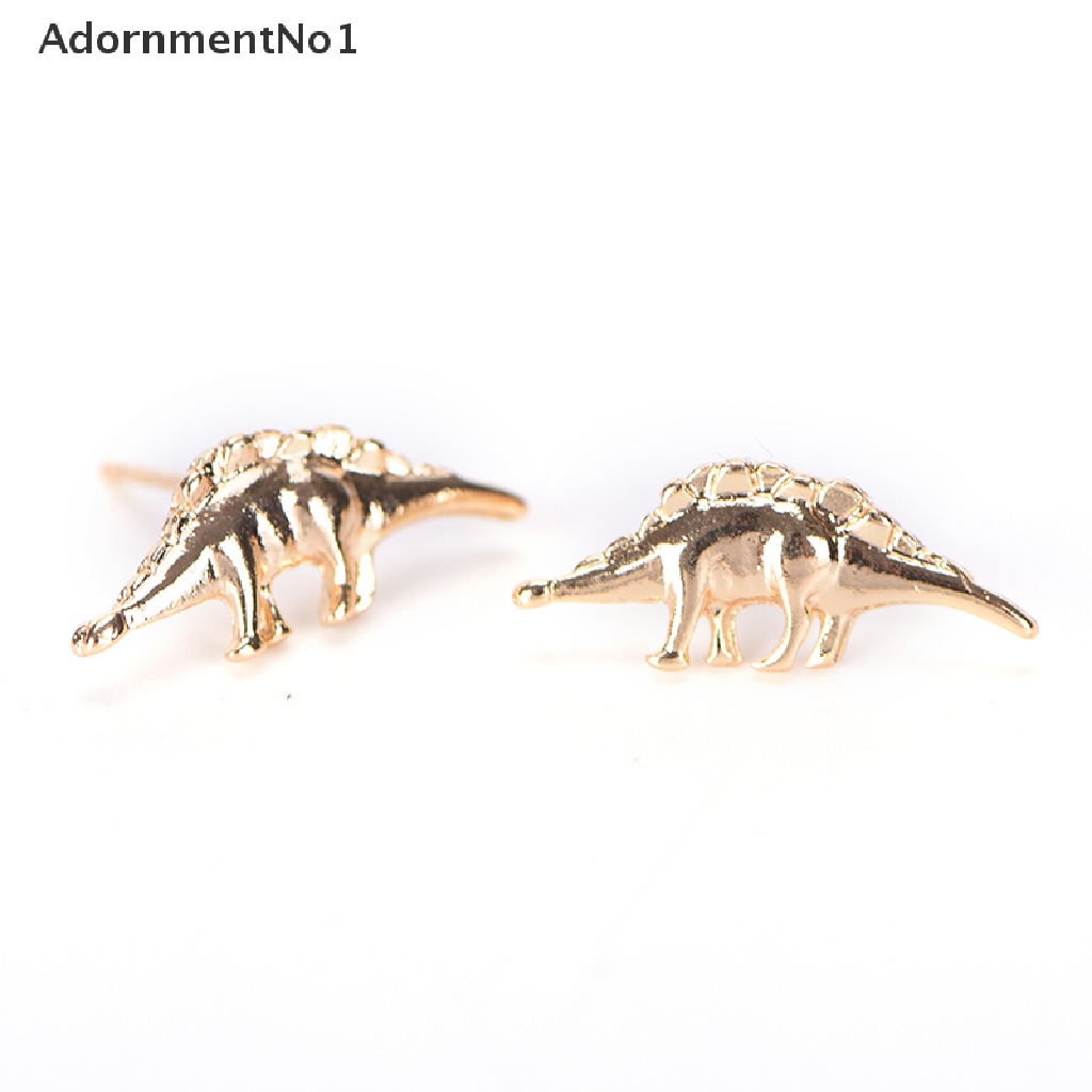 (AdornmentNo1) 3 Pasang / Set Anting Tusuk Bentuk Dinosaurus Bahan metal Untuk Wanita