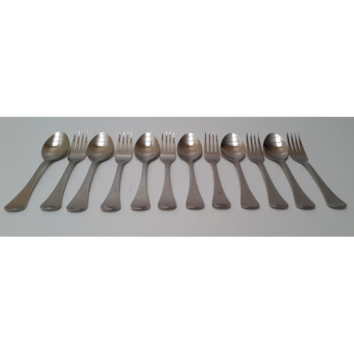 Sendok dan Garpu Makan 18cm Stainless Steel 12 Pcs PRINCE MORGAN WARE - sen726