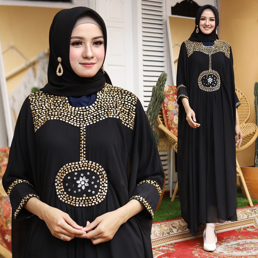 BISA COD Kaftan Wanita Terbaru READY STOK Kaftan Putih Kaftan Wanita Gamis Remaja J0M3 Kaftan Jumbo 