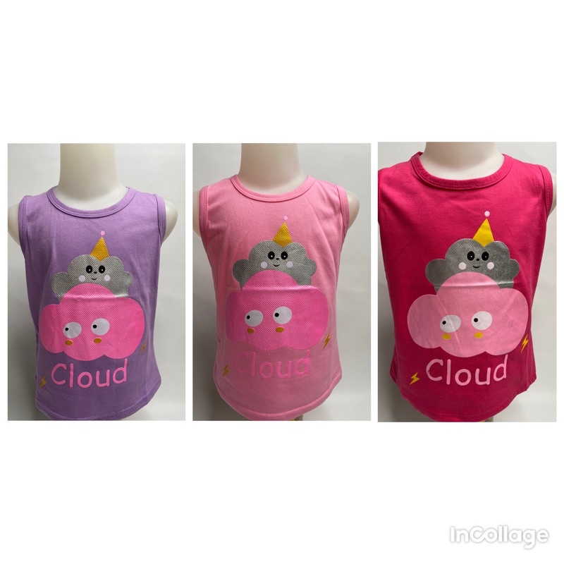 Singlet anak perempuan (CLOUD)1-9tahun