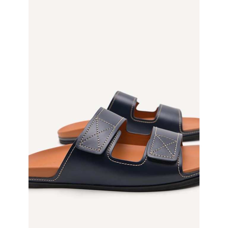 SANDAL SLIDE PEDRO PRIA ORIGINAL CASUAL BRANDED BIRU NAVY PM135