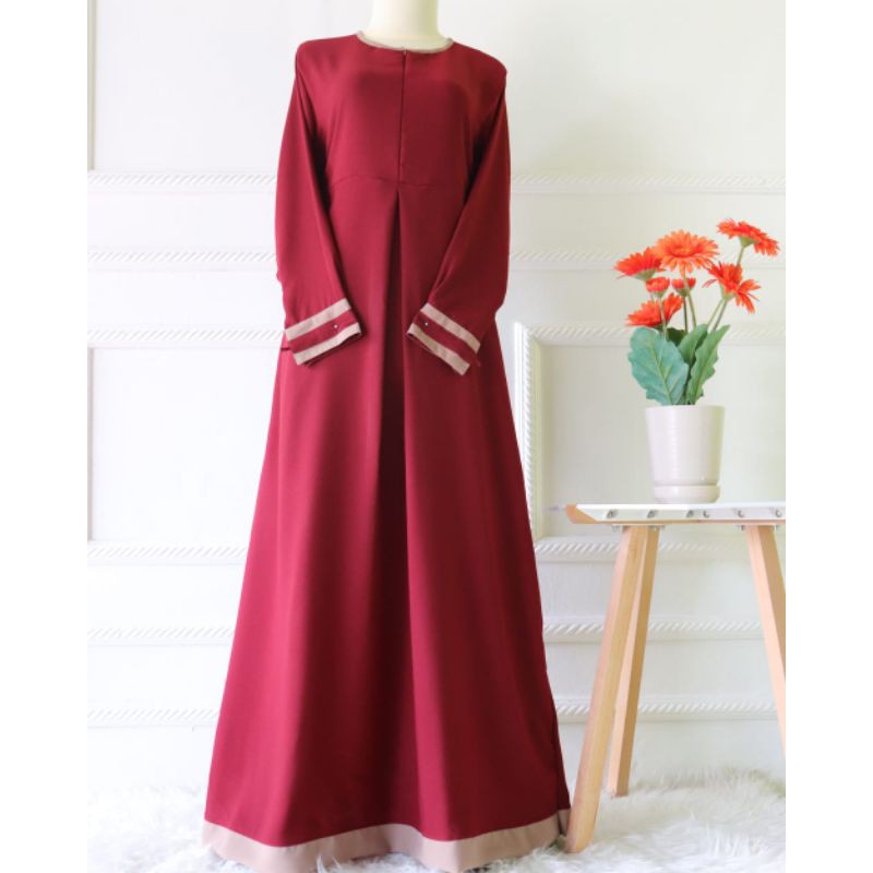 GAMIS FLOI  / GAMIS POLOS S. M L. Xl. WOLLYCREPE / GAMIS KOMBINASI / GAMIS MODERN/ GAMIS HIJAU PINK