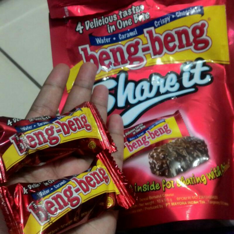 

Snack Waffer Caramel Gurih isi 10 beng beng shareit Coklat Manis Susu crispy