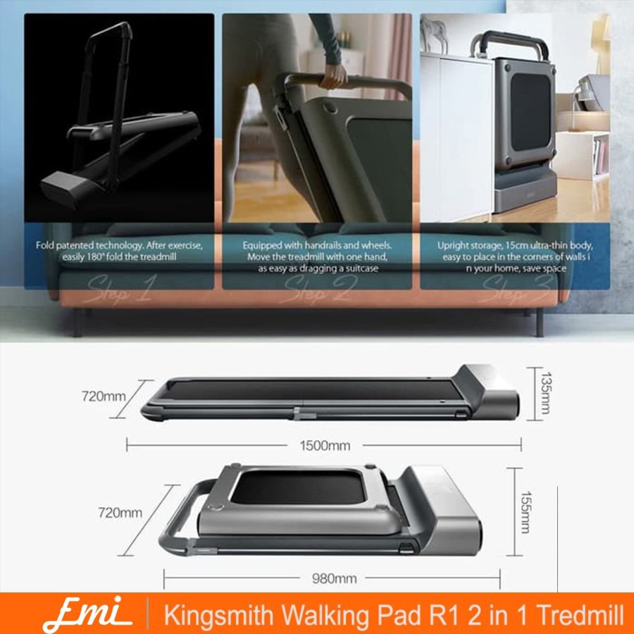 Kingsmith Walking Pad R1 Pro 2 in 1 Treadmill