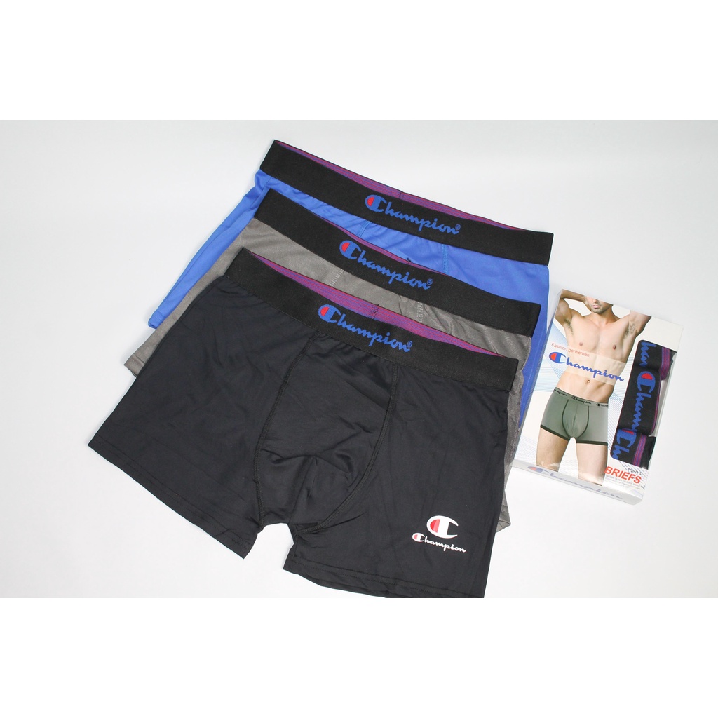 [ 1 BOX ISI 3 ] Boxer Pria Campion Celana Dalam Boxer Pria  PREMIUM Import CD - Dalaman Pria Dewasa 