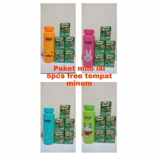 Paket milo isi 5pcs free botol minum