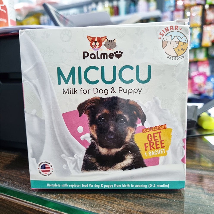 MICUCU DOG per BOX isi 11 x 20GR Puppy Milk Susu Anak Anjing Palmeo