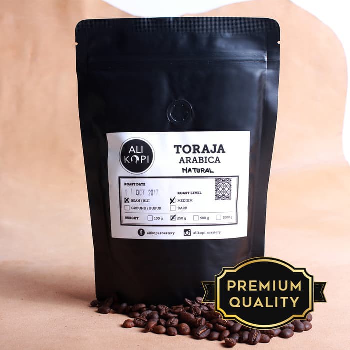 

[ALI KOPI] TORAJA ARABICA NATURAL 250G - Medium Roast