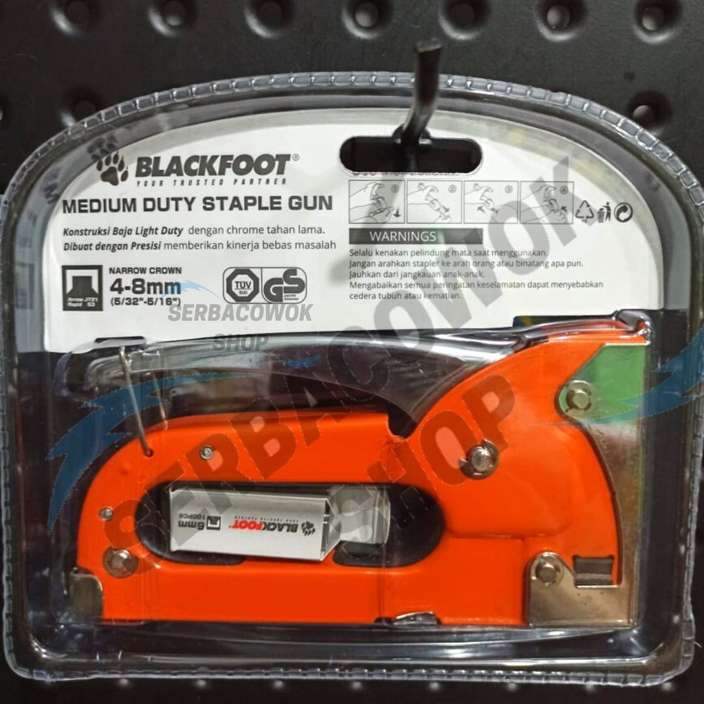 Blackfoot Paket Mesin Staples Jok Gun Tacker 4 - 8 mm + Isi Staples 8mm Set Termurah Berkualitas