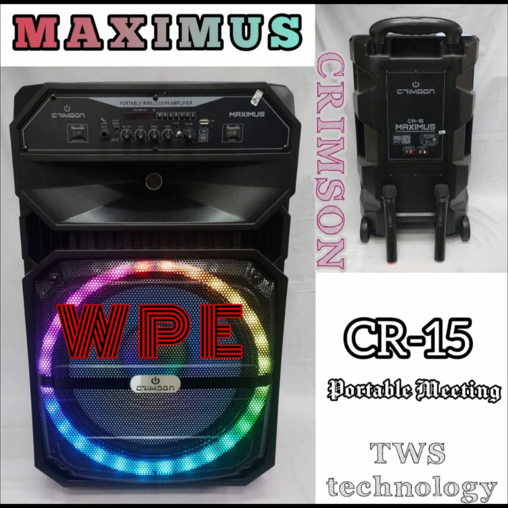 speaker portable crimson maximus original 15inch