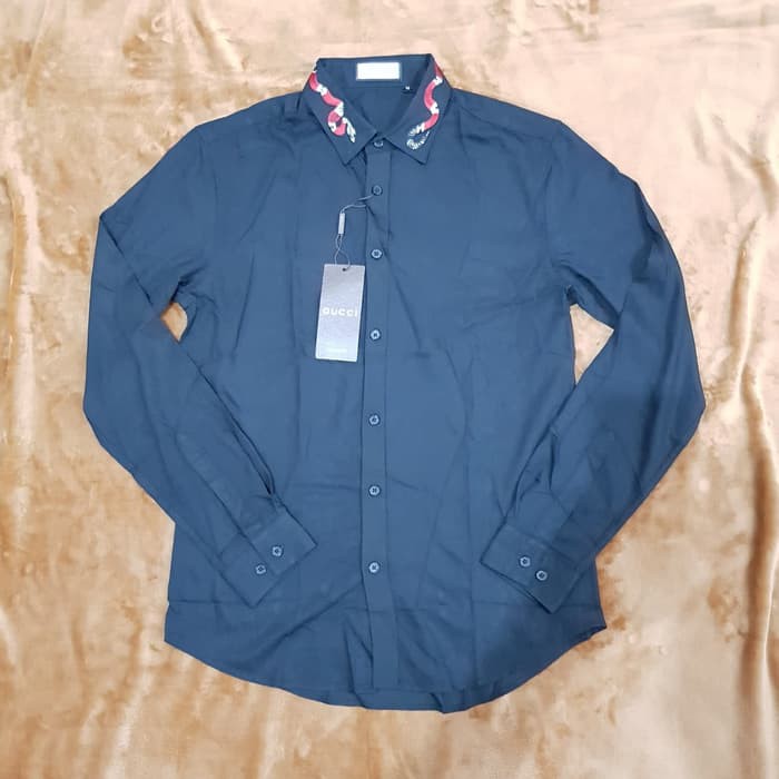 Populer Kemeja panjang pria Gucci snake