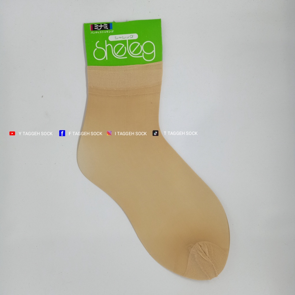 KAOS KAKI STOCKING SHELEG WARNA CREM, HITAM PENDEK [3/4] / KAOS KAKI STOCKING TRANSPARAN PENDEK / KAOS KAKI ELASTIS TRANSPARAN / KAOS KAKI WANITA PENDEK TRANSPARAN / KAOS KAKI STOCKING IMPORT / KAOS KAKI STOCKING WANITA KANTORAN/SANTAI