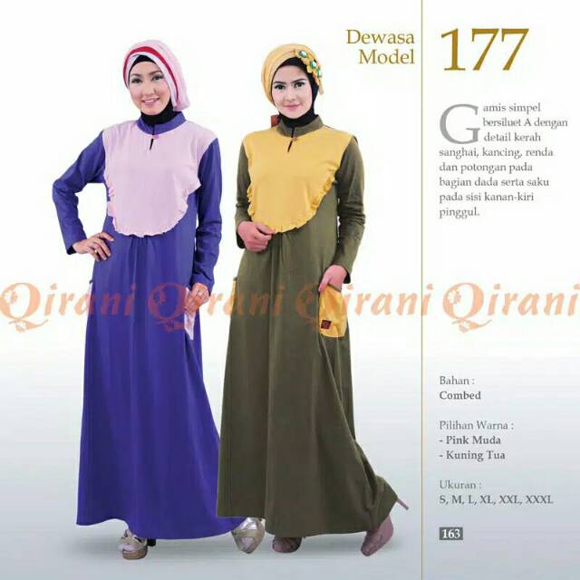 QIRANI QD 177/gamis qirani/gamis murah/gamis adem/gamis syari/gamis kaos