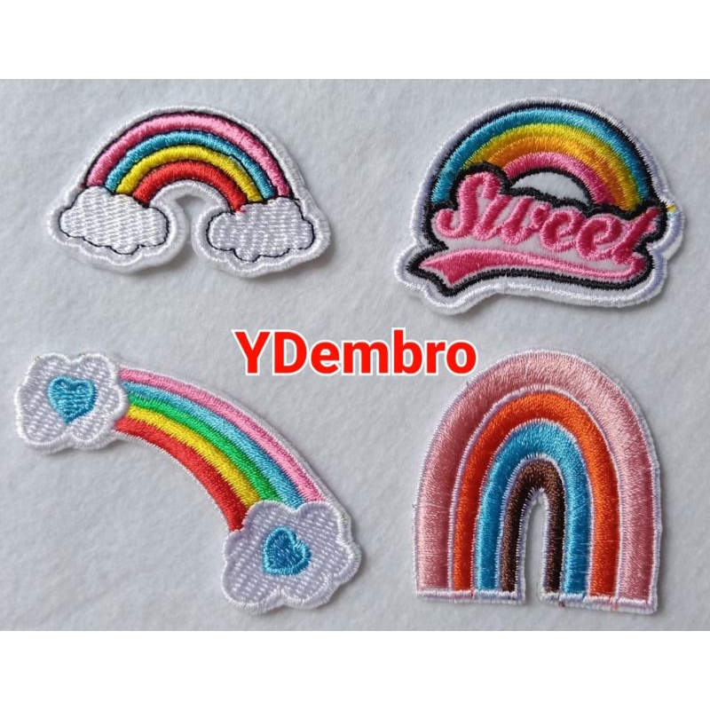 Patch Bordir Rainbow/Pelangi