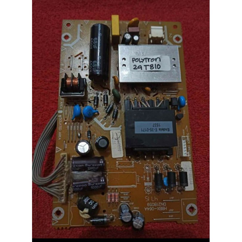 POWER SUPPLY REGULATOR POLYTRON PLD 24T811 TY 24T810 MESIN TV LED POLYTRON