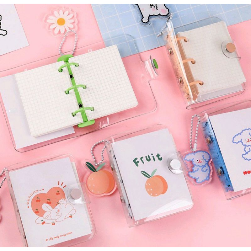Casing 3 Ring Mini Binder / Bullet Journaling Diary Binder Photocard / Isi Binder A7