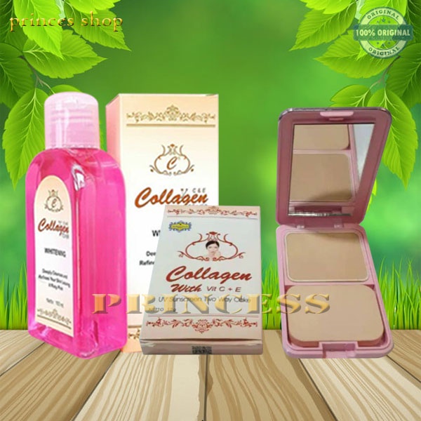 Toner Collagen Original Import Plus Bedak Collagen