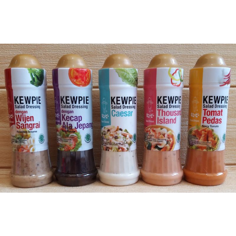 ✔MURAH Kewpie Salad Dressing Saus Siram 200ml Wijen Sangrai / Caesar / Thousand / Tomat Pedas