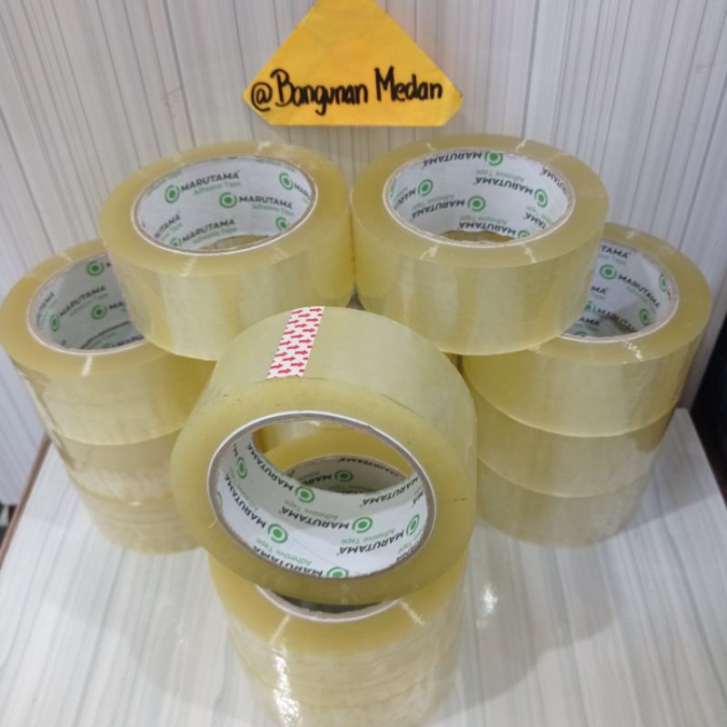 

✅BISA COD LAKBAN SELOTIP ISOLASI BENING MEREK MARUTAMA 45mm x 100yard