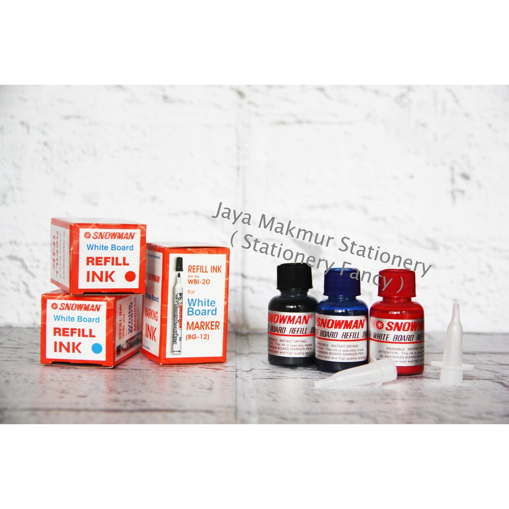 

Refill Isi tinta spidol Whiteboard SNOWMAN (Bisa dhapus)
