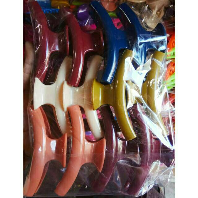 grosir  Jepit rambut salon polos kotak isi 12 pcs.