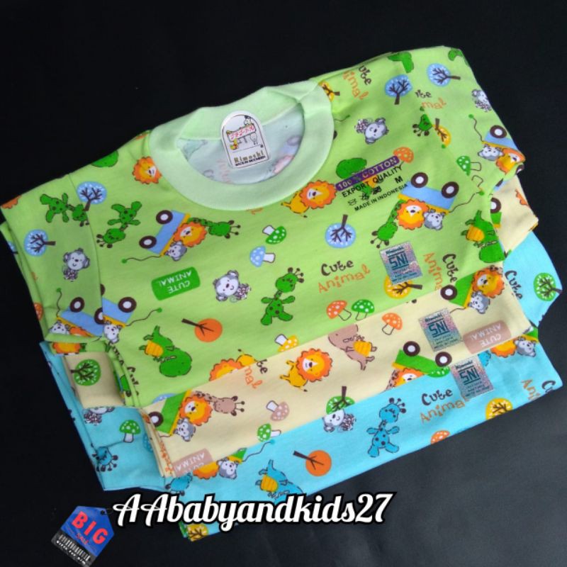 NEW PRODUCT SALE!!! Rimoshi Kaos Oblong Bayi Full Print Bahan Lembut dan SNI Ukuran S M L Xl