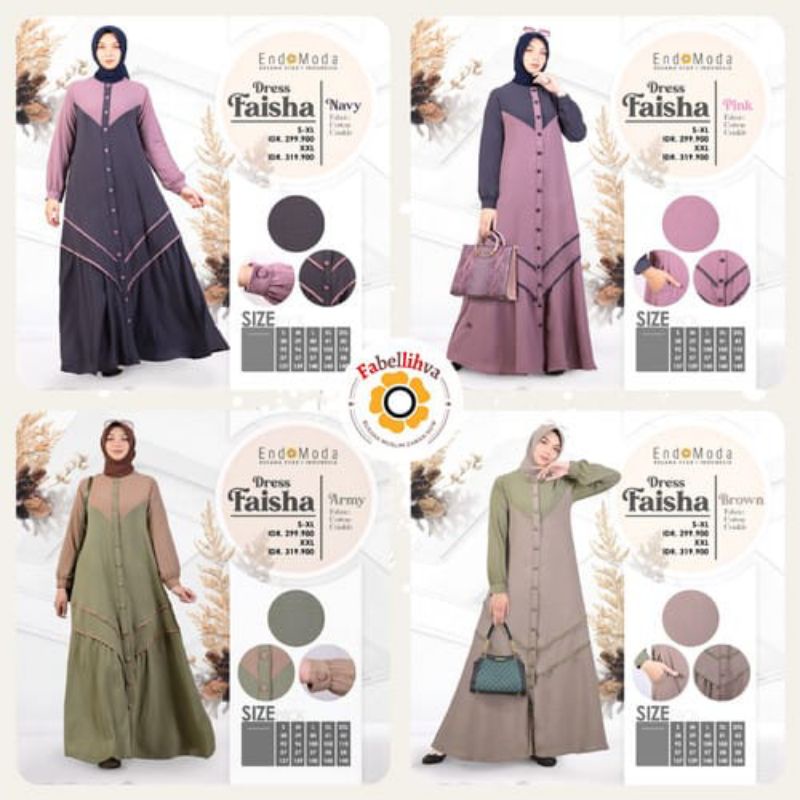 Dress muslimah Endomoda Faisha terbaru
