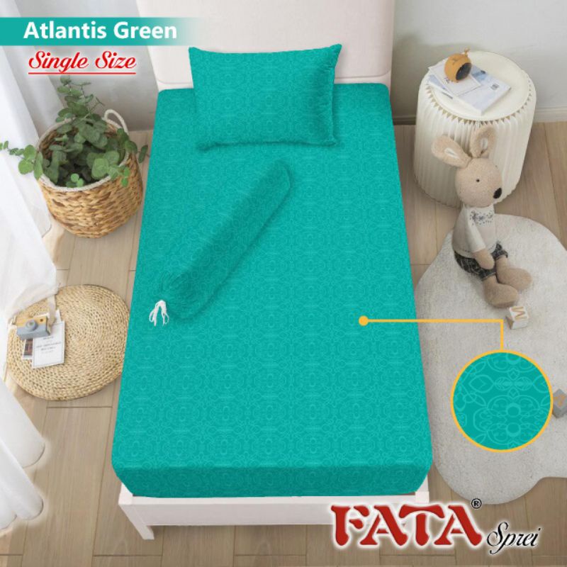FATA - Sprei Polos Atlantis Green Ukuran Single 120x200