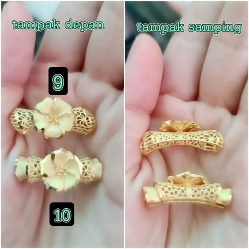 Charm pipa bunga pendek BG kadar 375