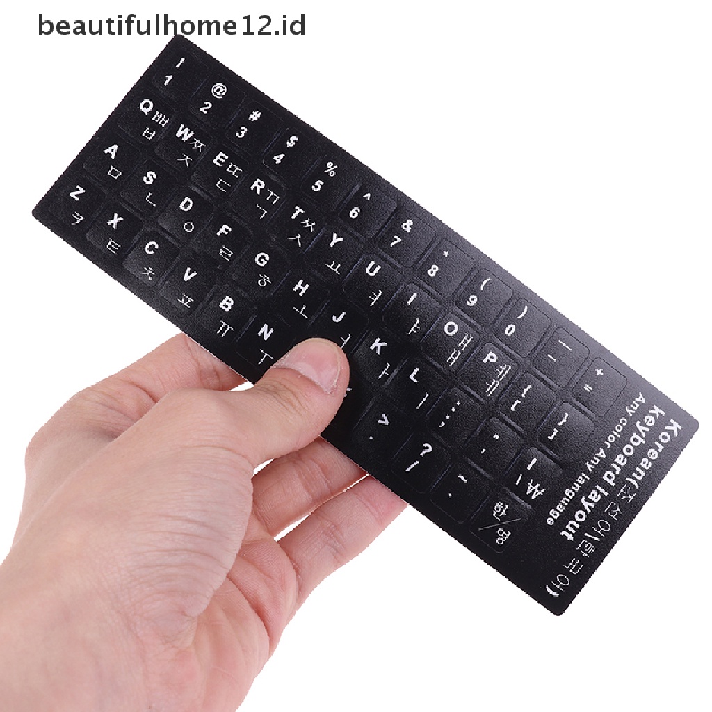 【beautifulhome12.id】 1Pc Korean KEYBOARD STICKER Printed Keyboard Protective Stickers .