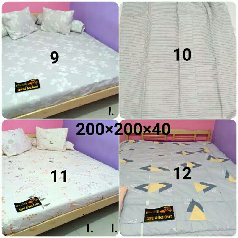 Sprei PERCA my love 200x200x40 extra king size Tinggi 40 motif 1