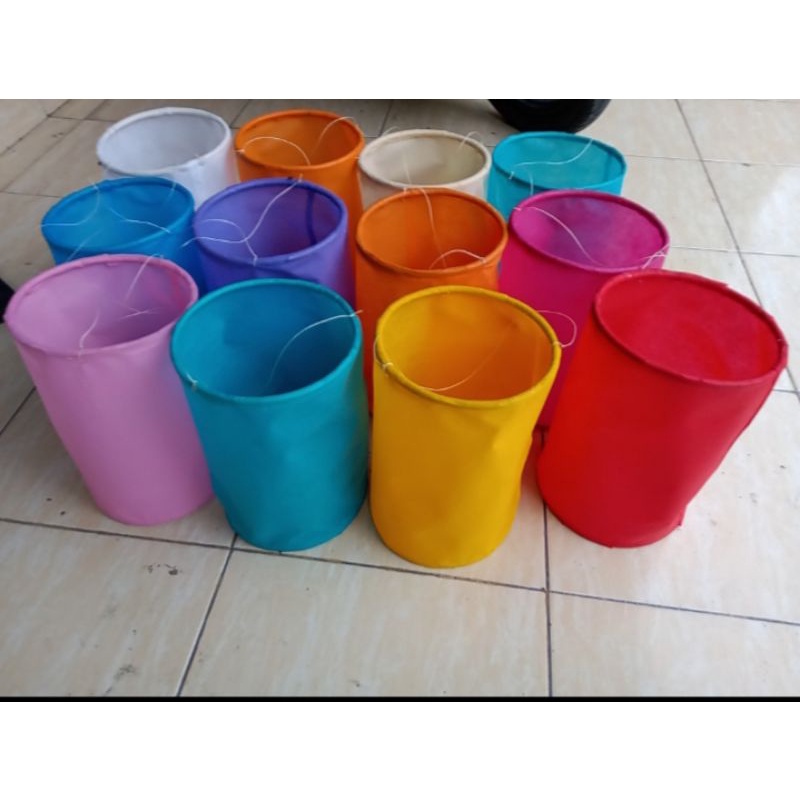 Jual (TERMURAH) Lampion Kain Gantung 15cm / Lampion Outdoor Oval